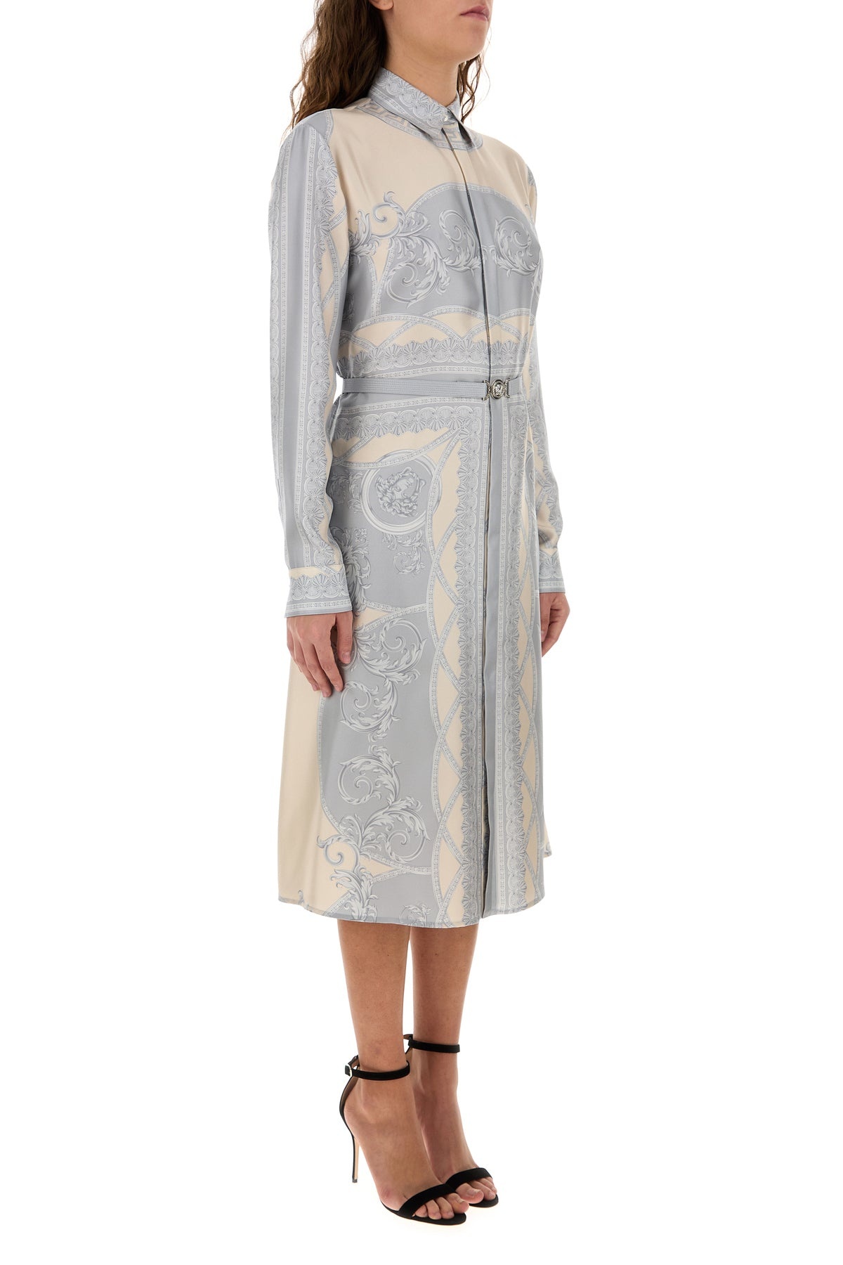 Printed silk shirt dress - 3