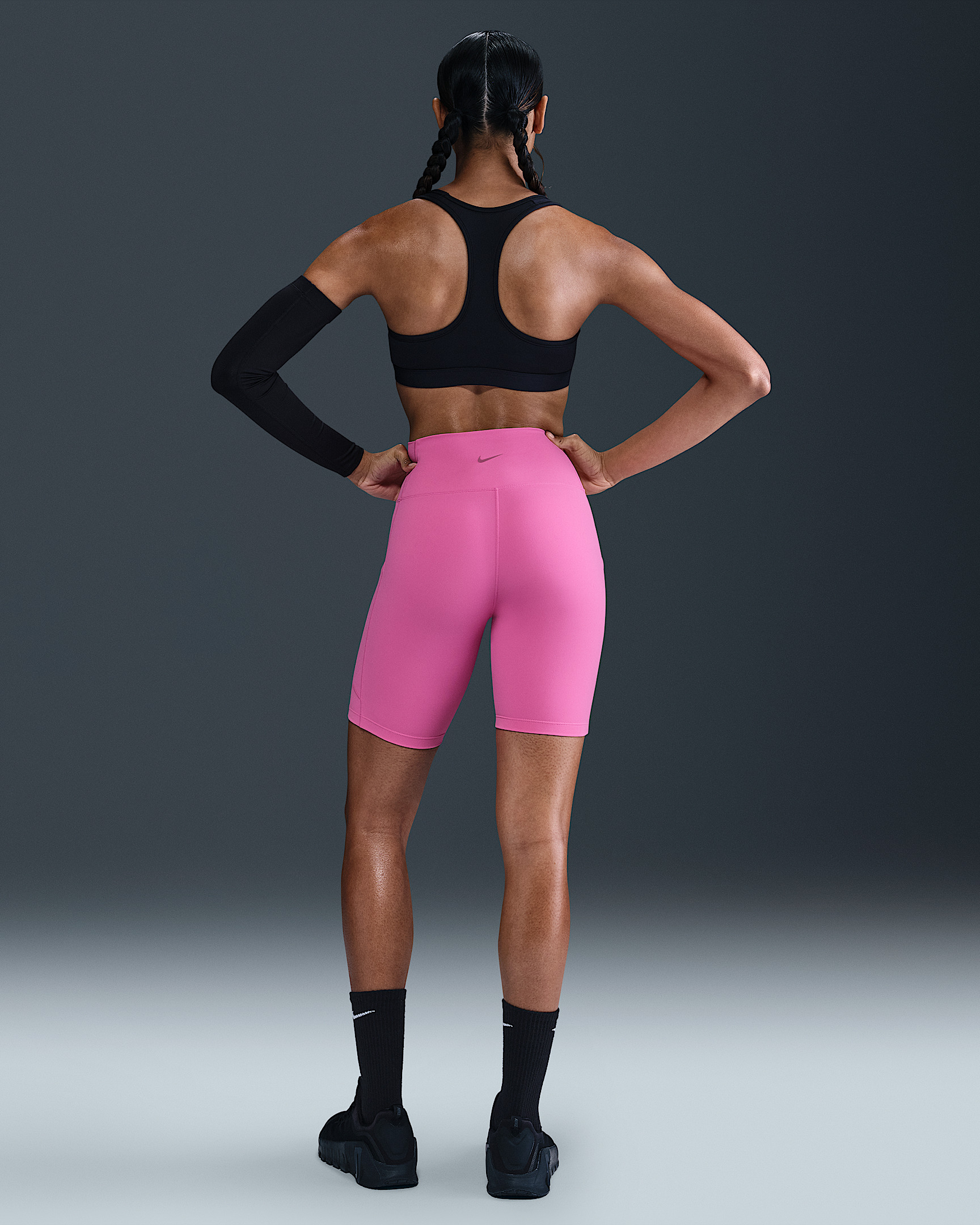 Nike One Women's High-Waisted 8" Biker Shorts with Pockets - 4