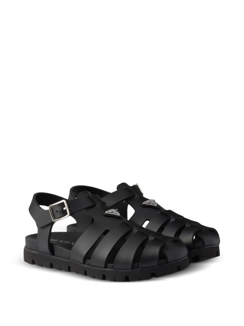 Prada triangle-logo sandals outlook