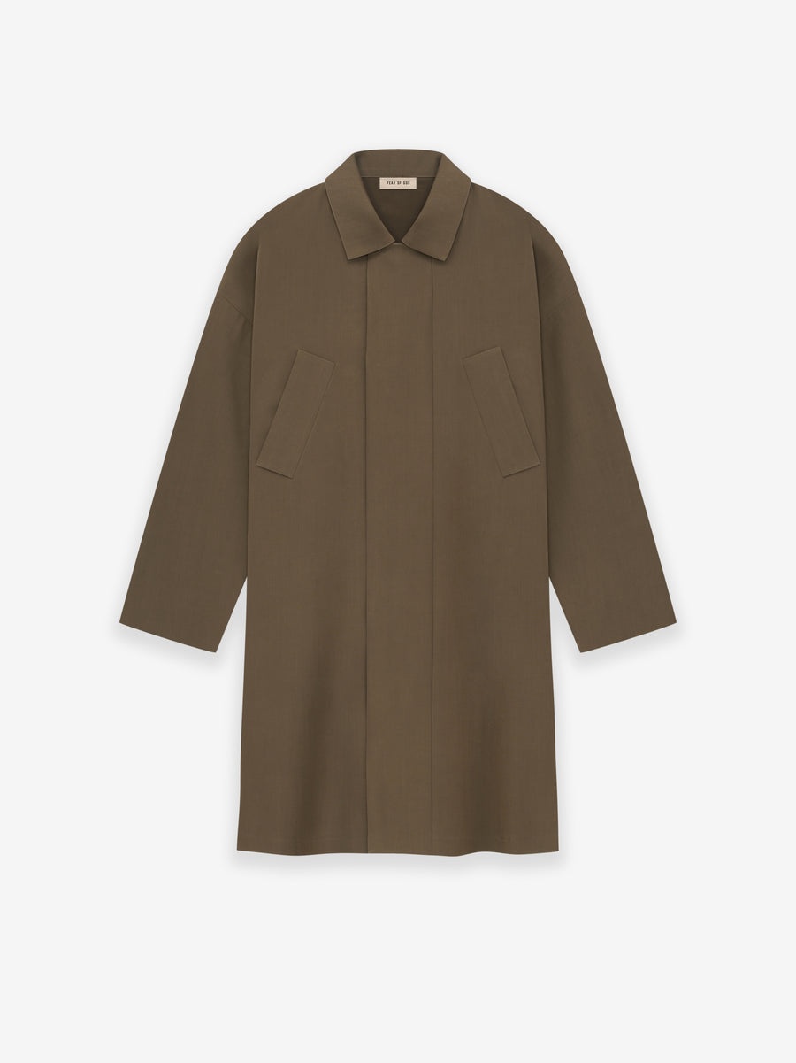 Wool Crepe 3/4 Length Trench - 1