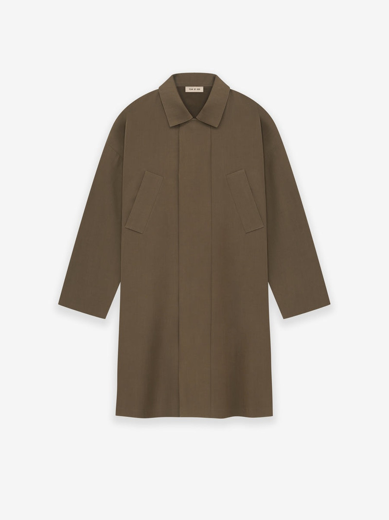 Wool Crepe 3/4 Length Trench 1