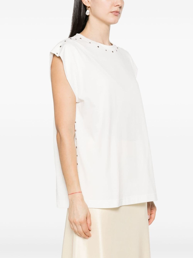 studed cap-sleeve cotton top 3