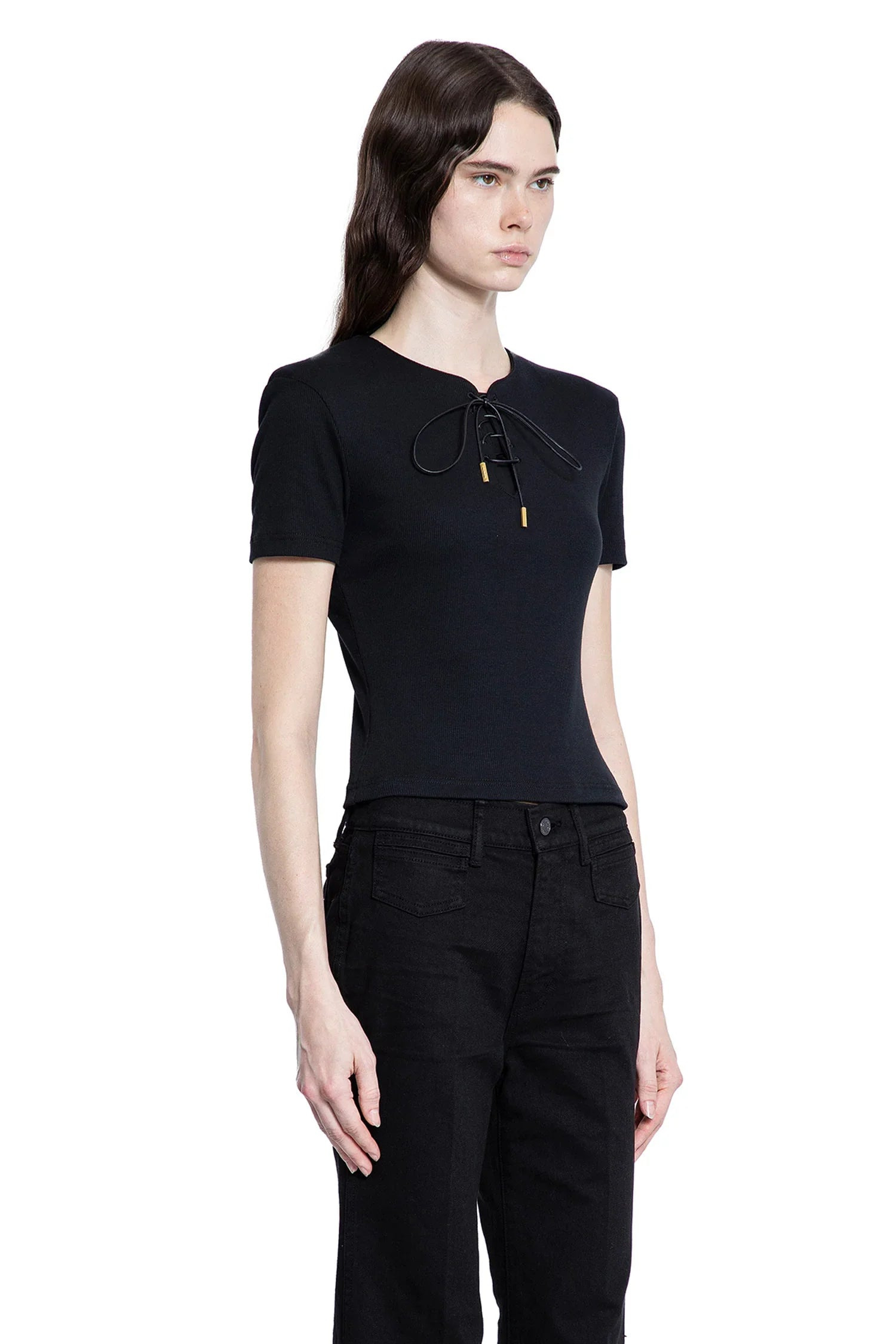 Rib-Jersey-Lace-Up-Top - 2