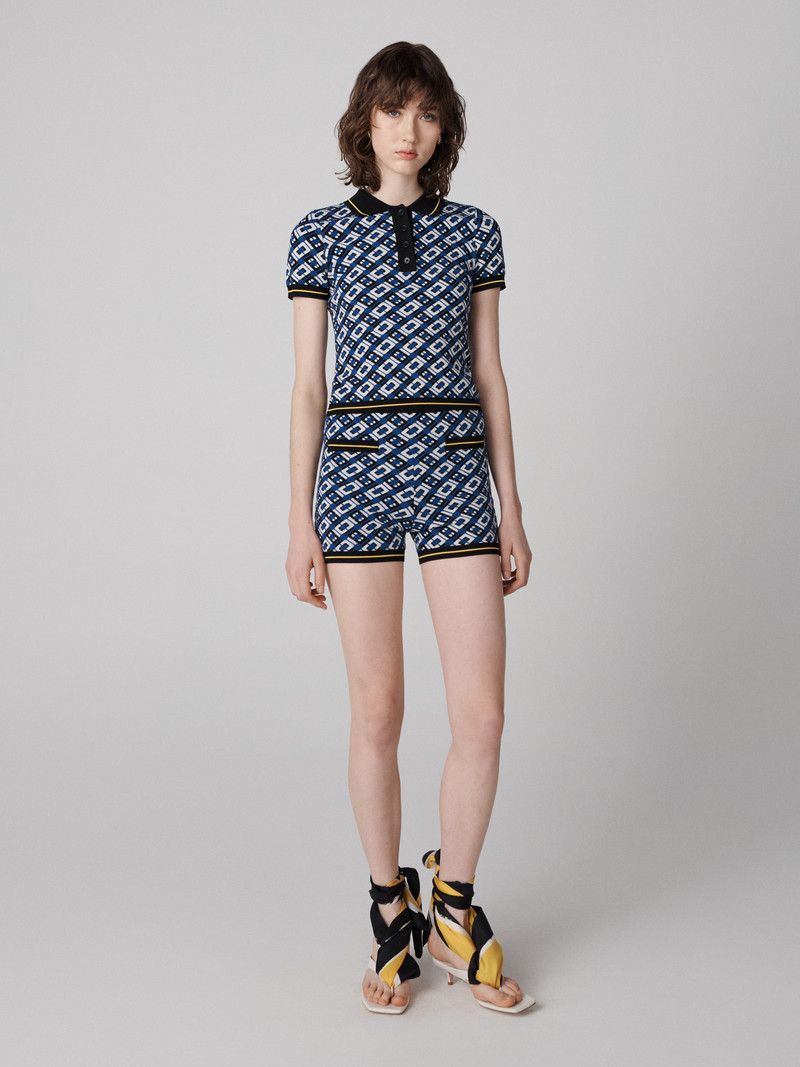 Venus Knit Jacquard Shorts 1