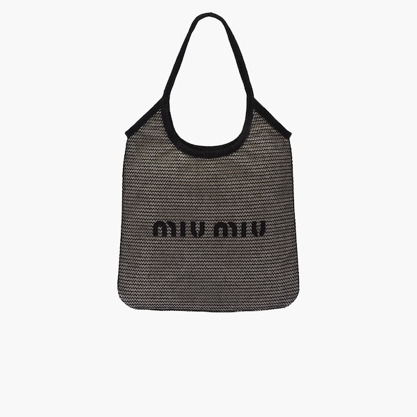 Raffia and linen tote bag - 3
