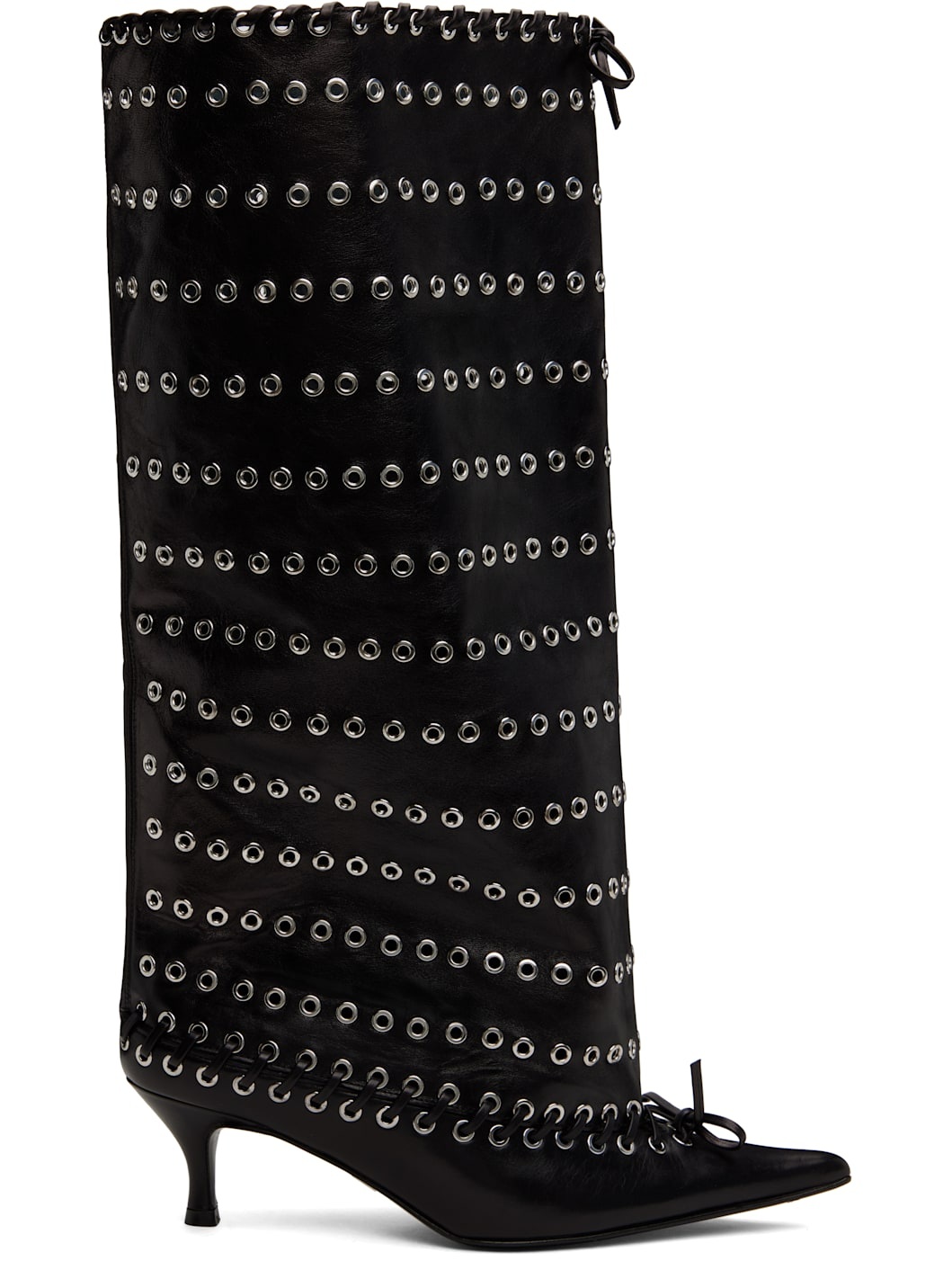 Black Grommet Level Boots - 1