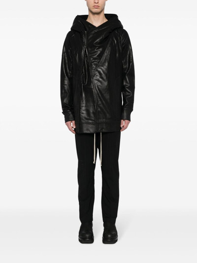 Julius off-centre faux-leather jacket outlook