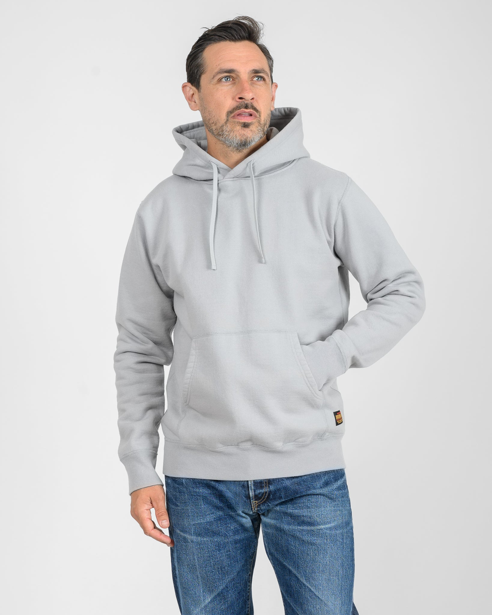 IHSW-49-GRY 14oz Ultra Heavyweight Loopwheel Cotton Hoodie - Grey - 2