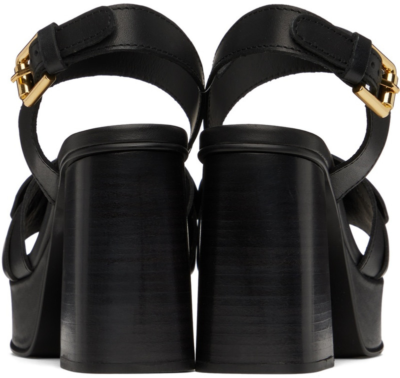 See by Chloé Black Loys Platform Heeled Sandals outlook