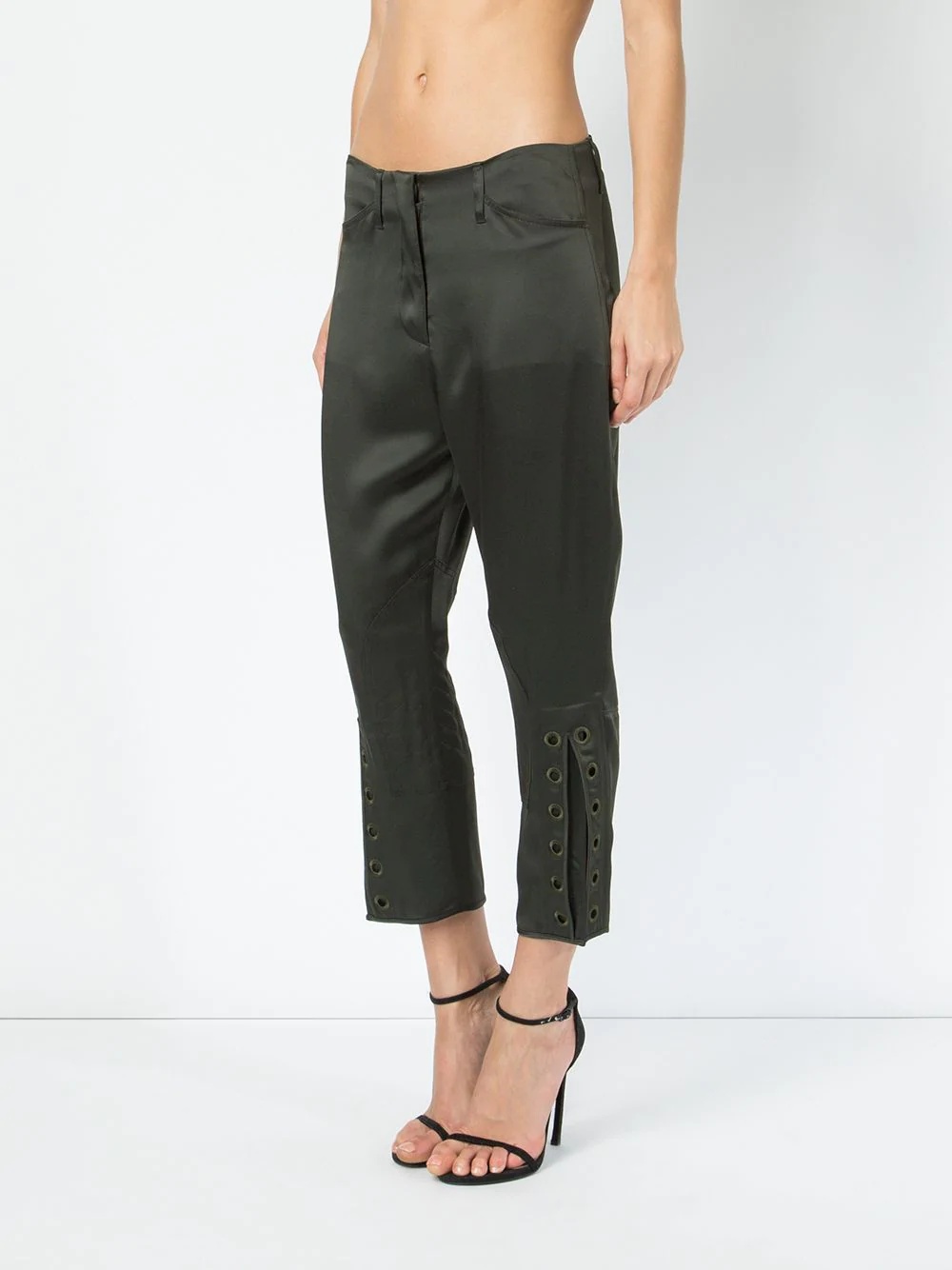 eyelet cropped trousers - 3