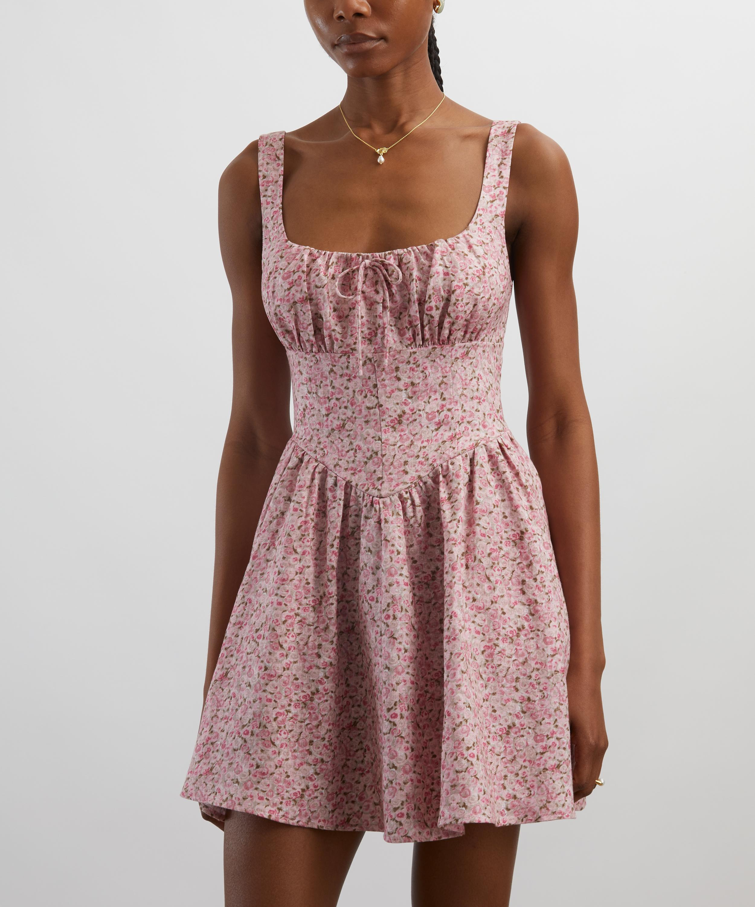 Daria Rosin Linen Mini Dress - 3