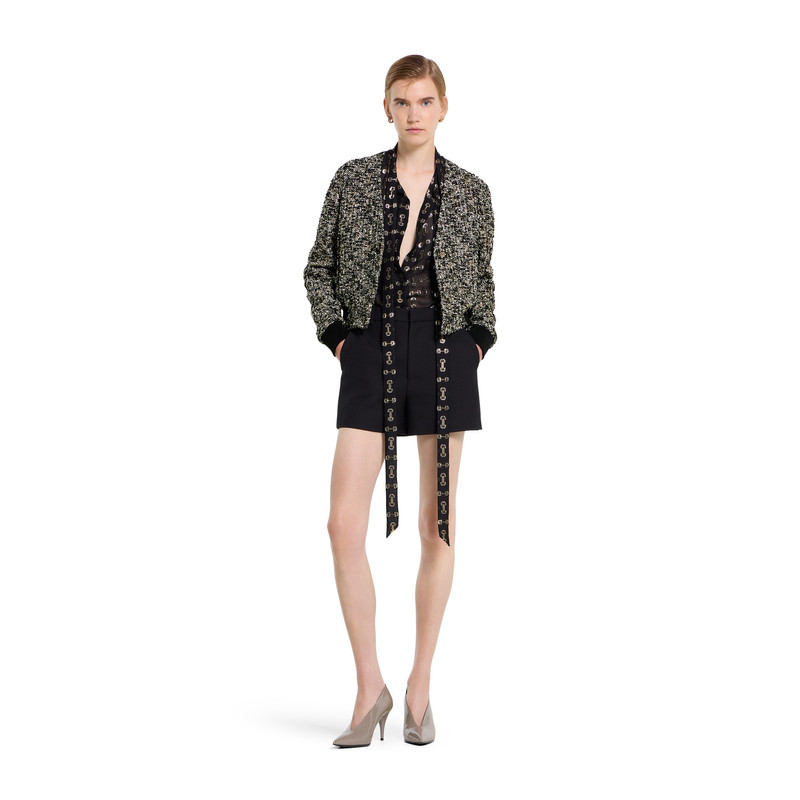 GUCCI Laminated wool bouclé fabric jacket outlook