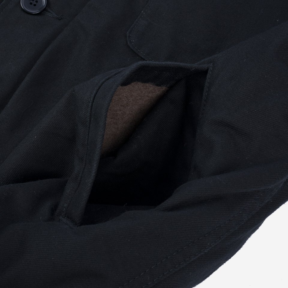 IHM-39-BLK Military Serge A2 Deck Jacket - Black - 14