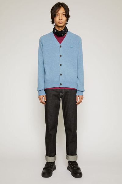 Acne Studios V-neck wool cardigan mineral blue outlook