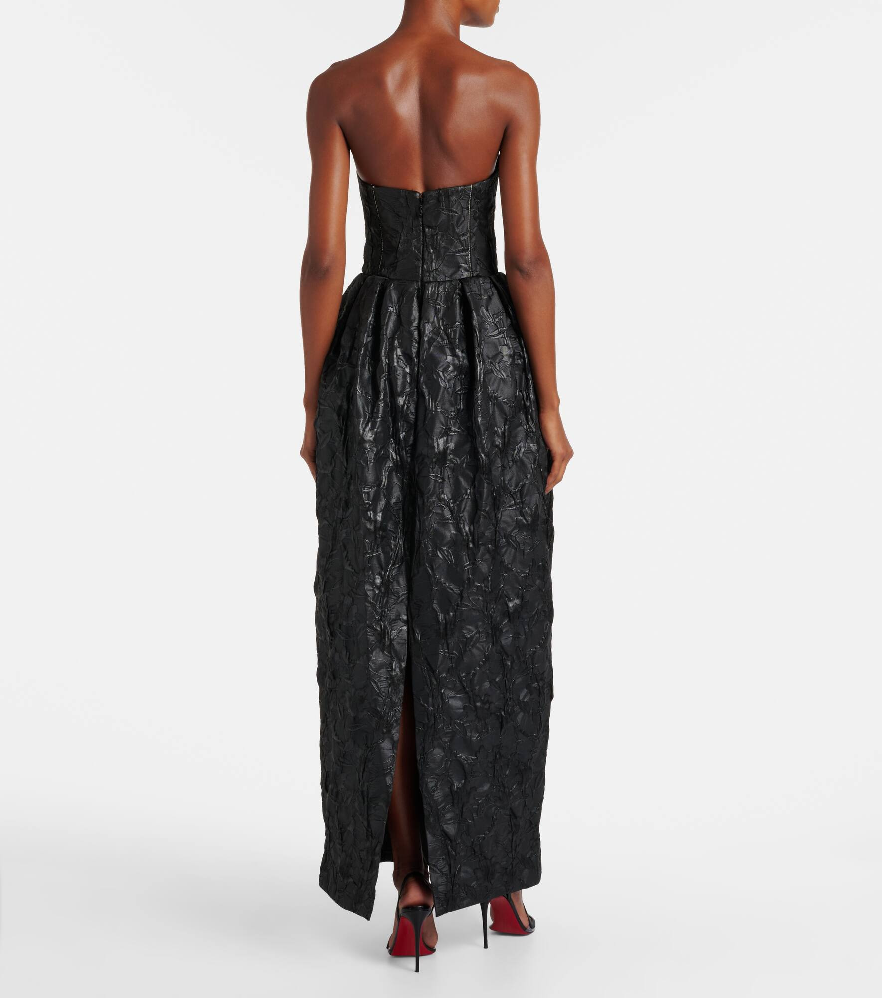 Adeena floral jacquard gown - 3