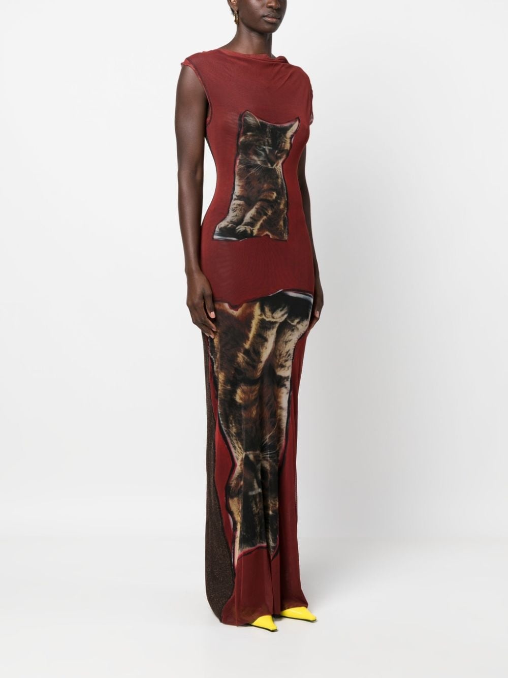 graphic-print panelled dress - 3
