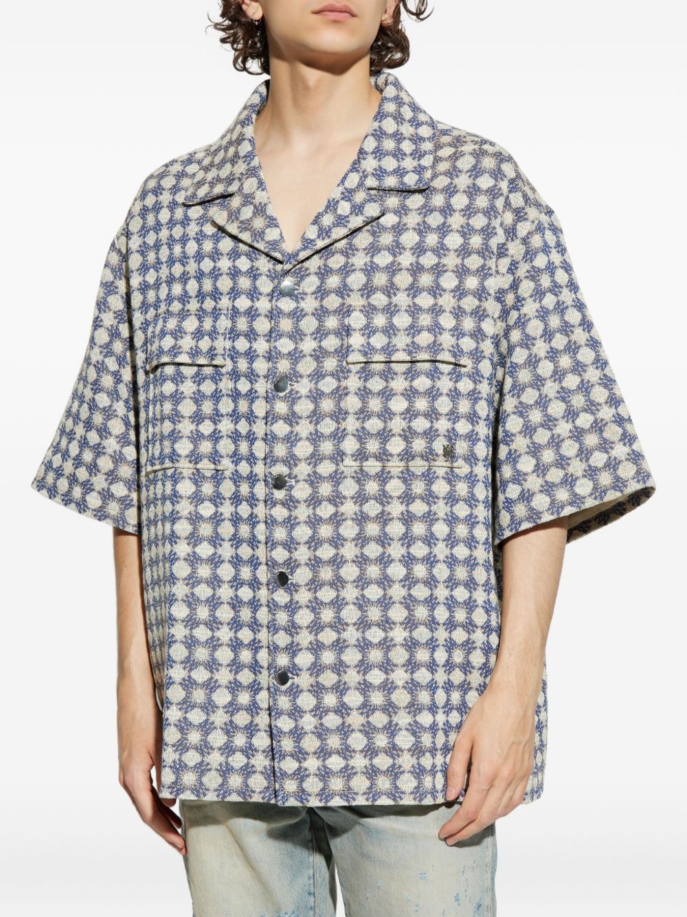 checked short-sleeve shirt - 3