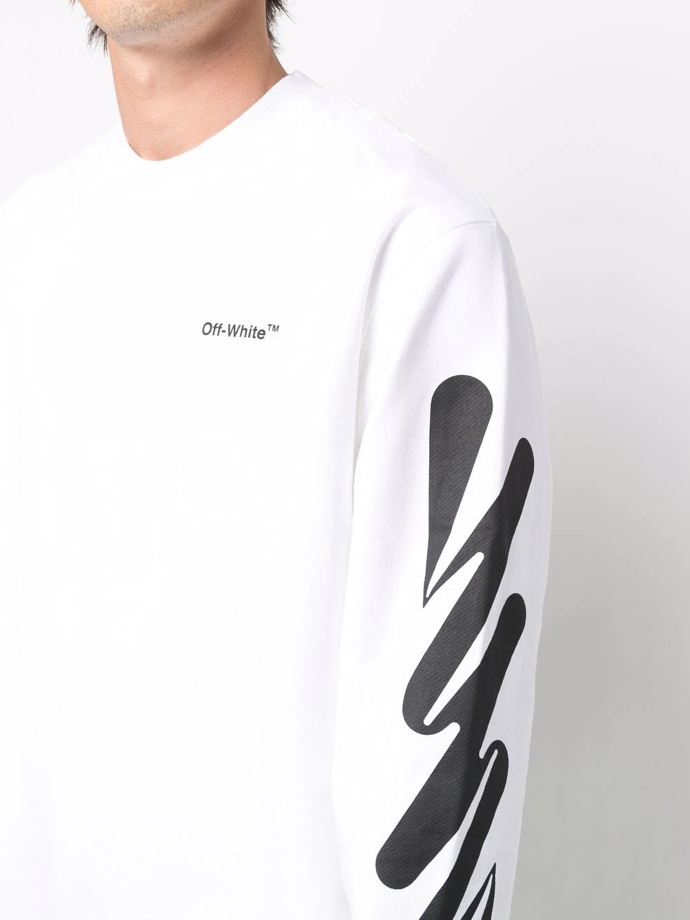 spray-paint logo-print crew-neck sweatshirt - 5