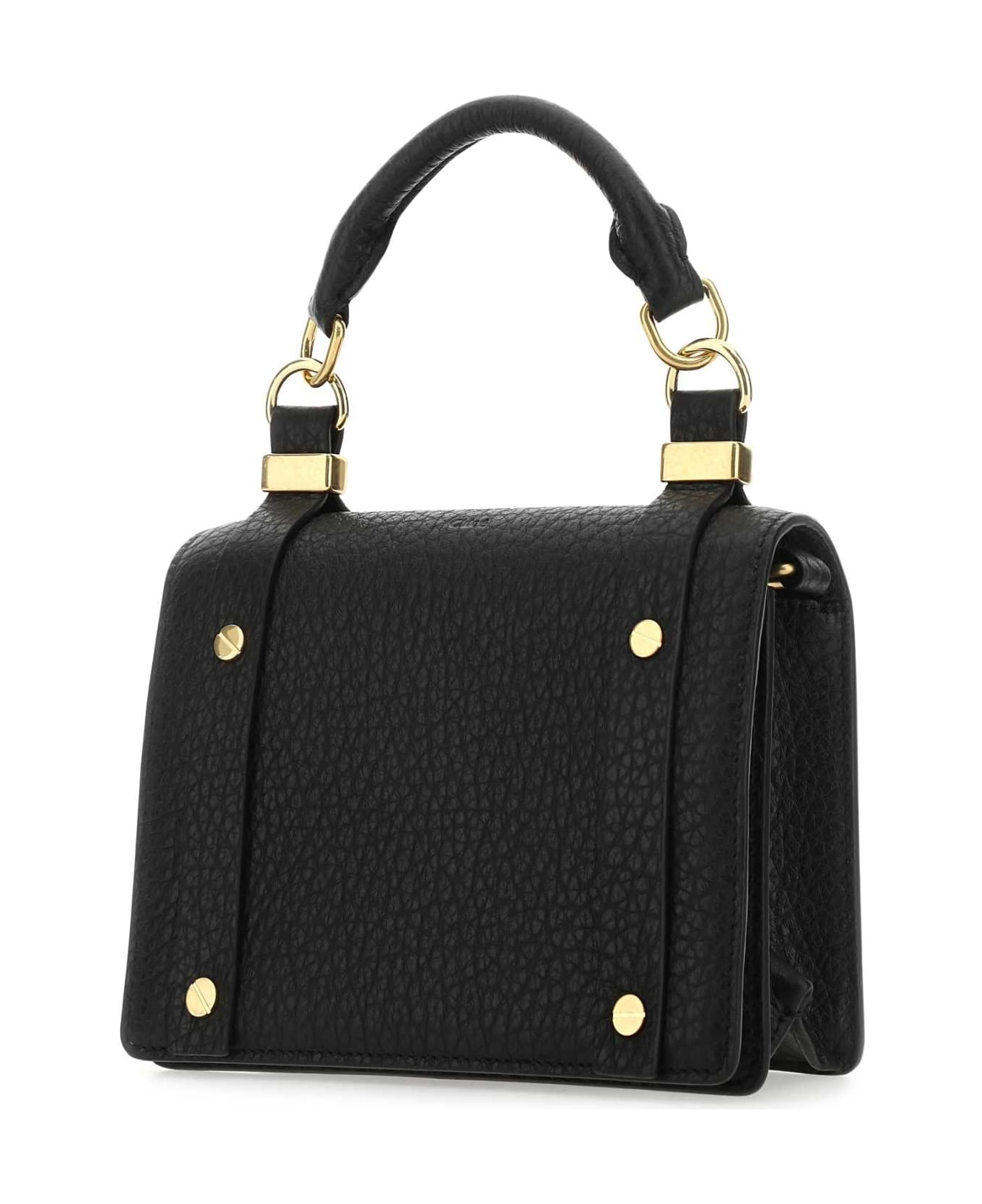 Black Leather Small Ora Handbag - 2