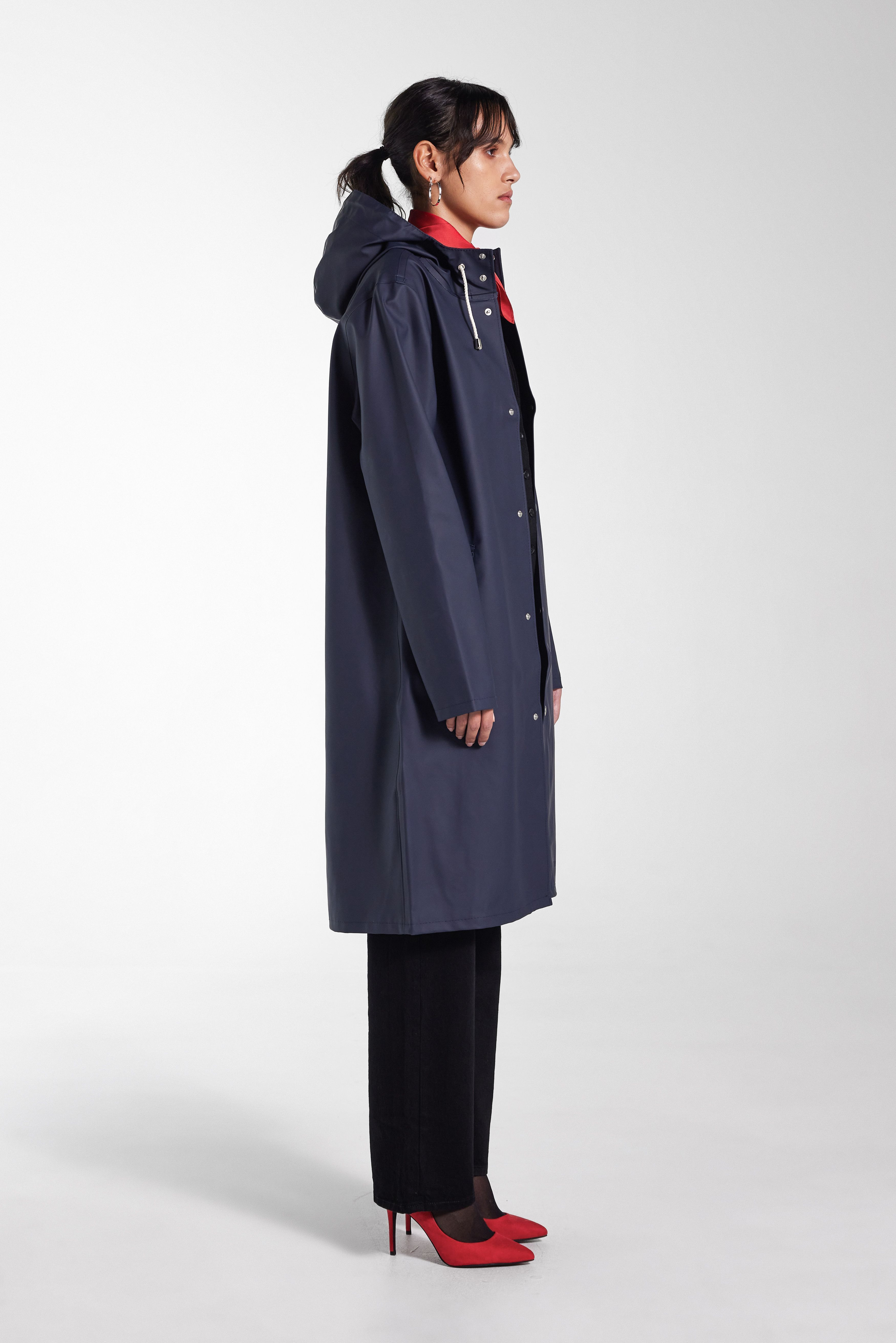 Stockholm Long Raincoat Navy - 3