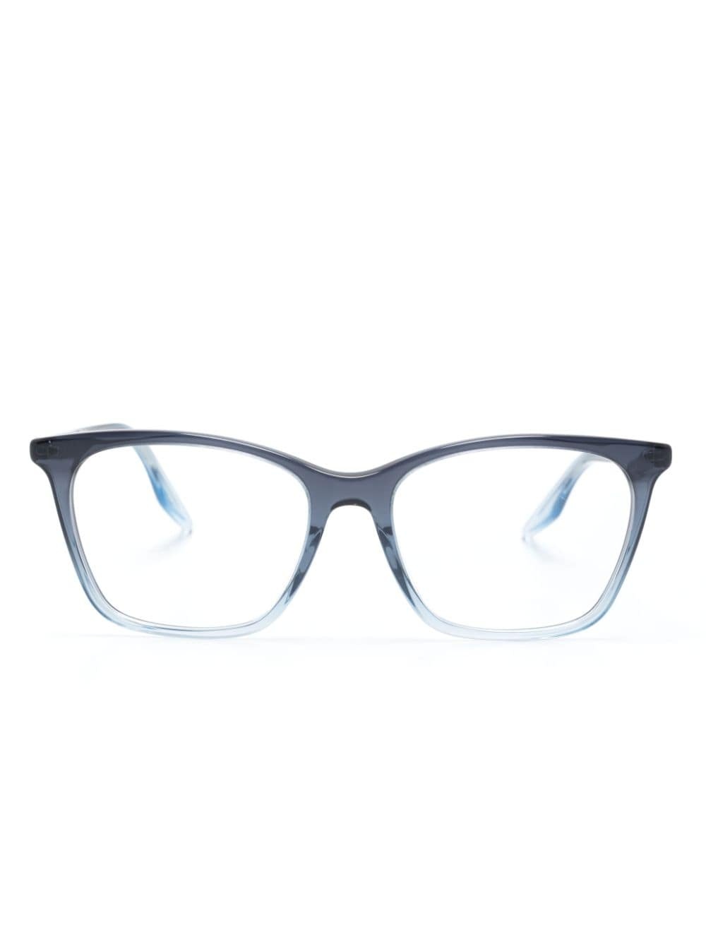 polished-effect square-frame glasses - 1