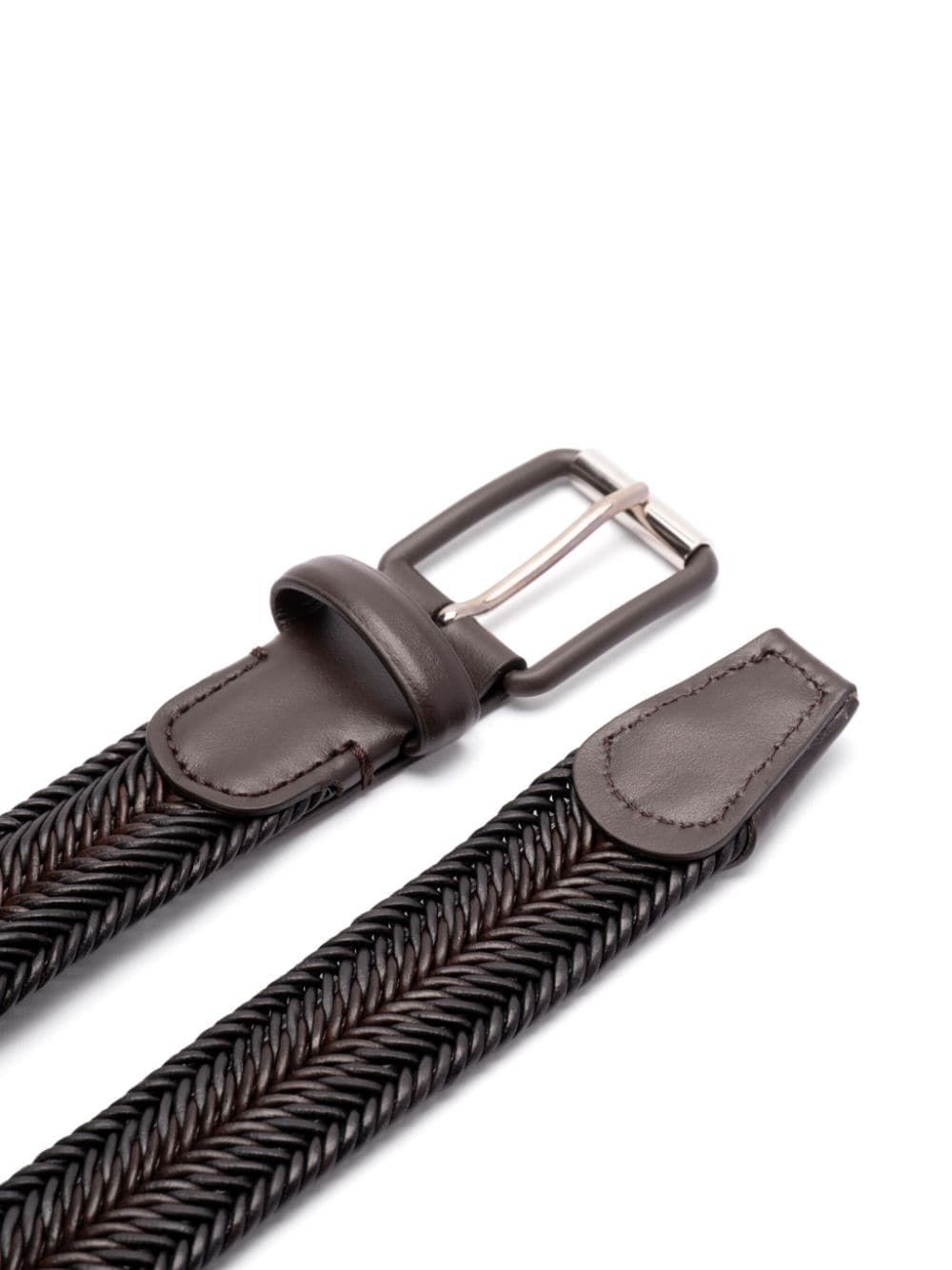 buckled leather belt - 2