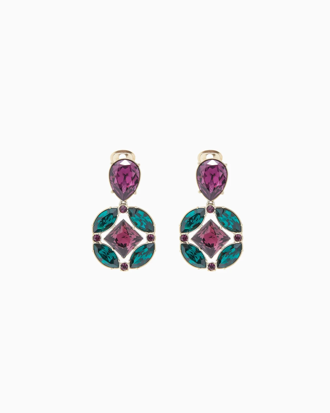 PENDANT EARRINGS WITH SWAROVSKI CRYSTALS - 1