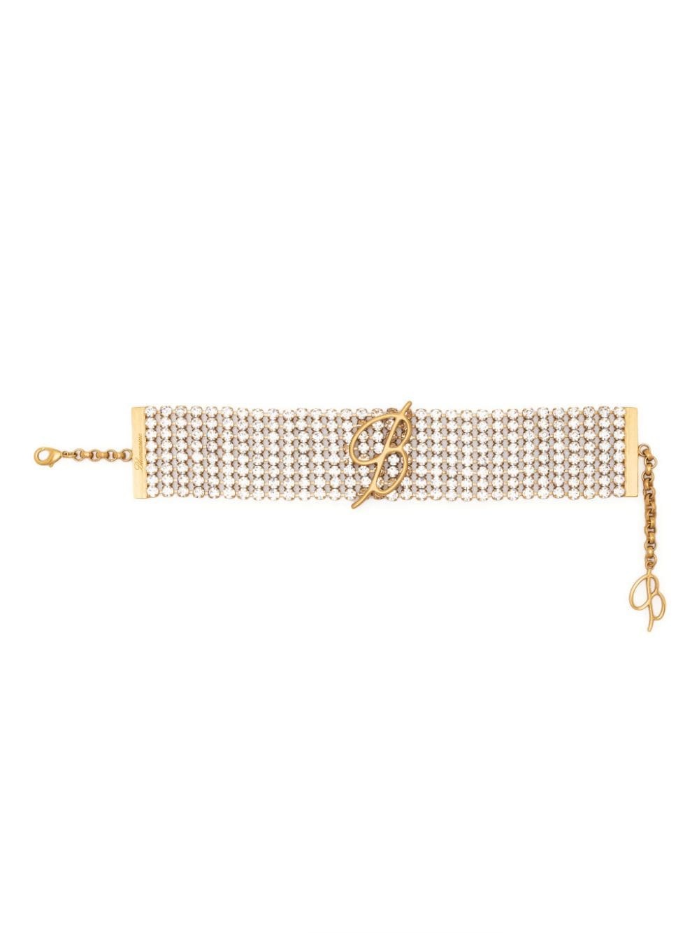 rhinestone-embellished choker necklace - 1