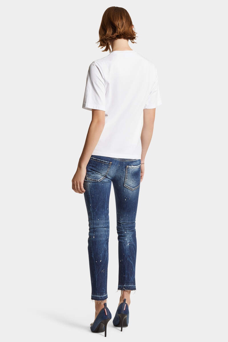 MEDIUM WHITE & BLUE SPOTS SHARPEI JEANS - 4