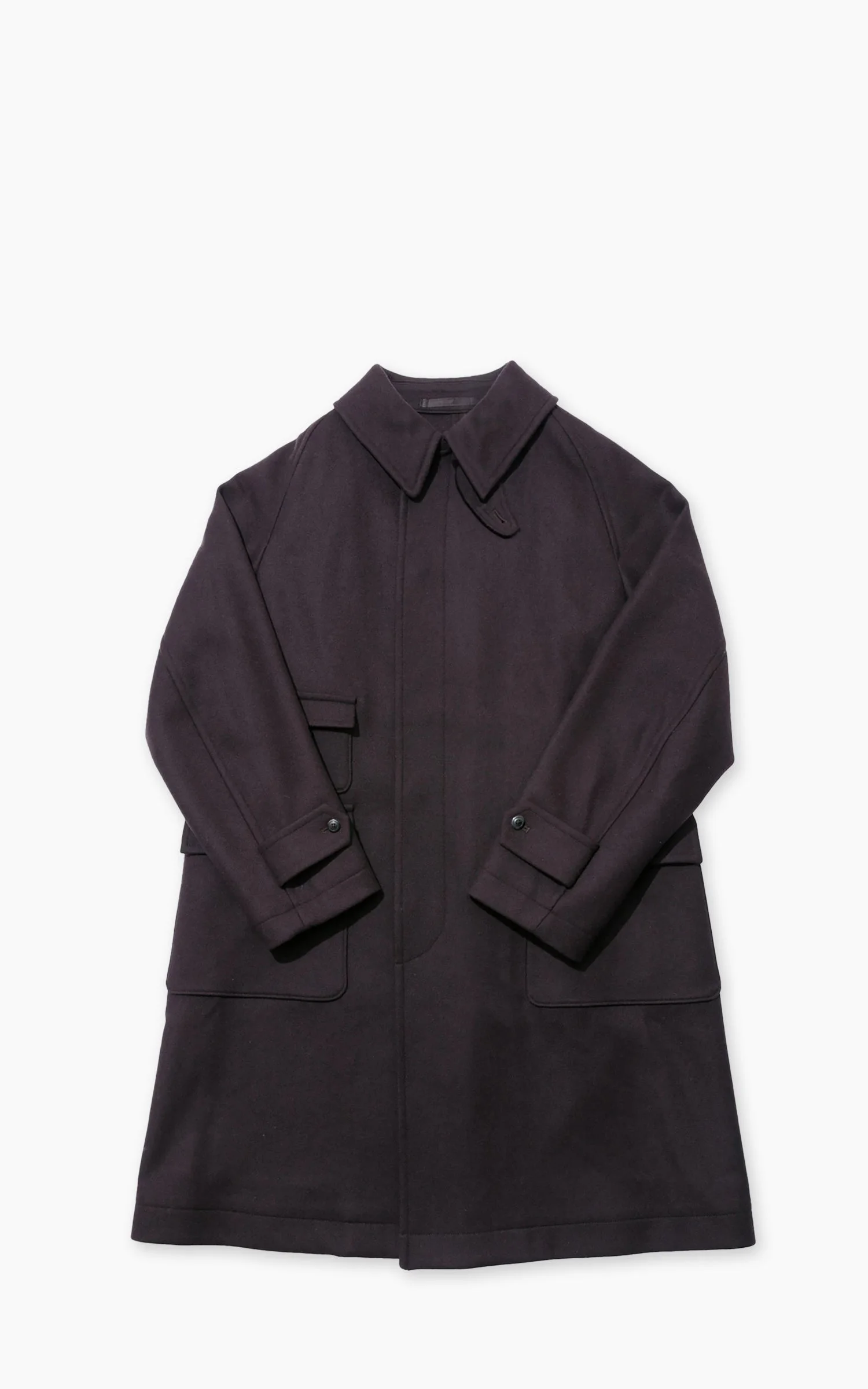 KAPTAIN SUNSHINE TRAVELLER COAT WOOL TOP BROWN - 1