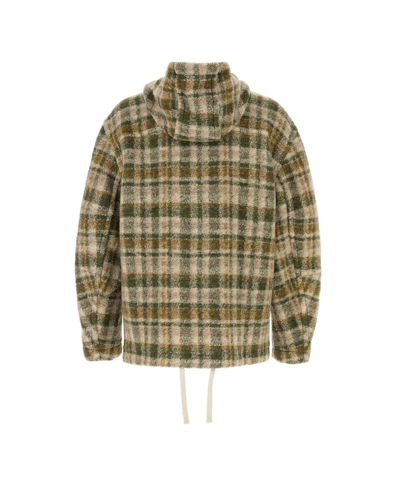 Checked Zipped Hooded Jacket - 2