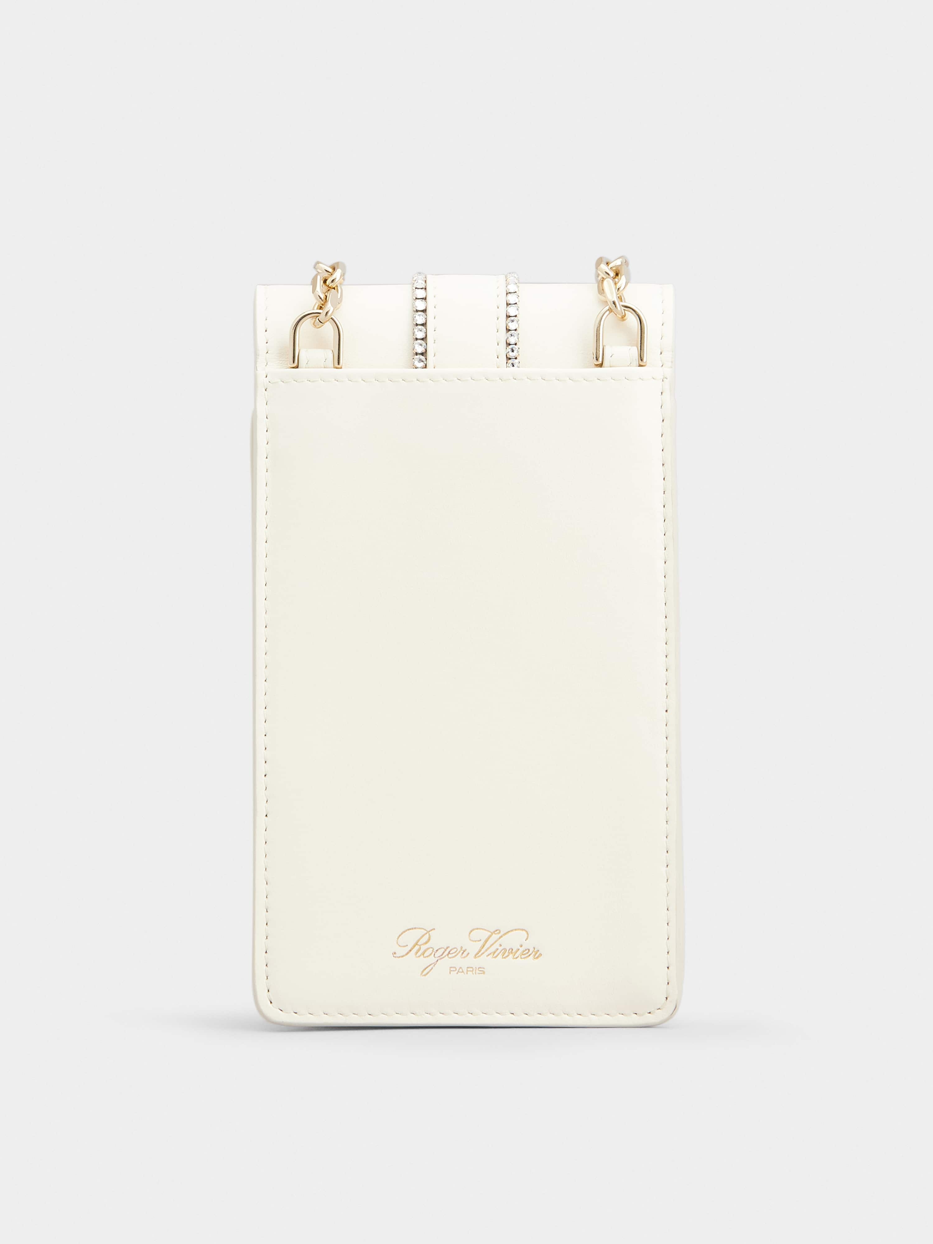 Roger Vivier Miss Vivier Pocket Phone Holder in Leather | REVERSIBLE