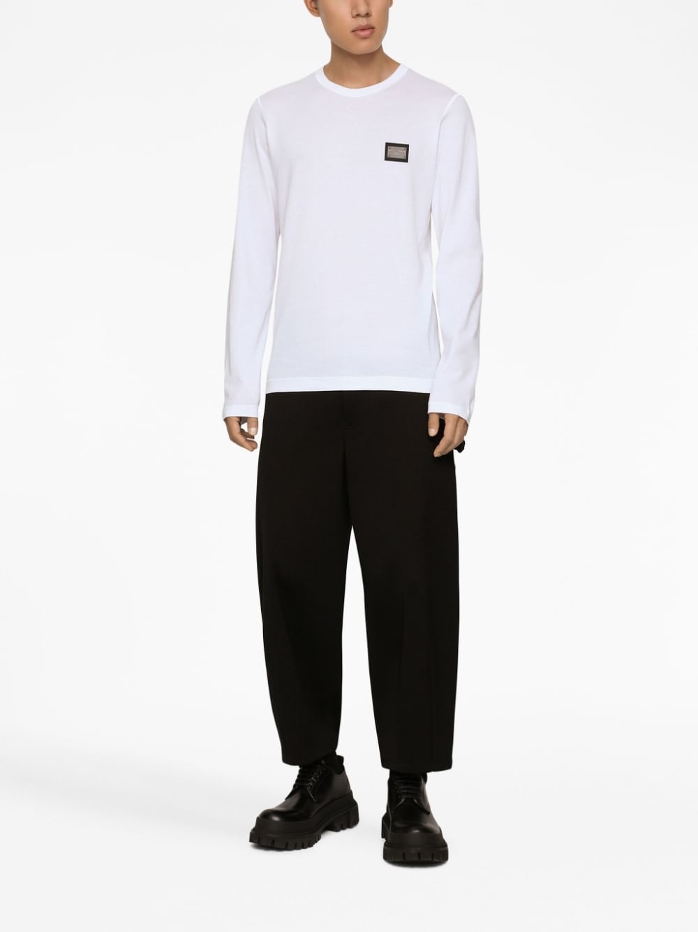 logo-plaque long-sleeve T-shirt - 2