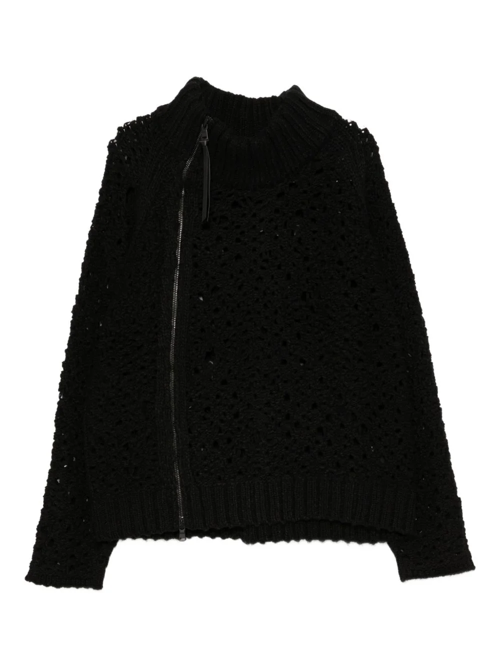 mesh zip-up jumper - 1