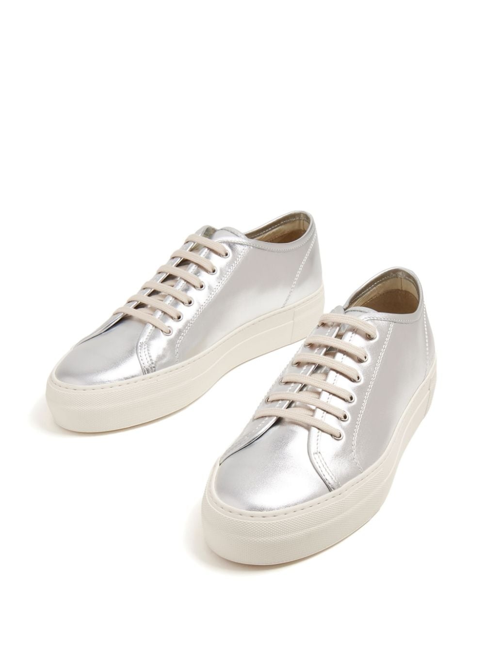 Tournament Low metallic-leather sneakers - 4