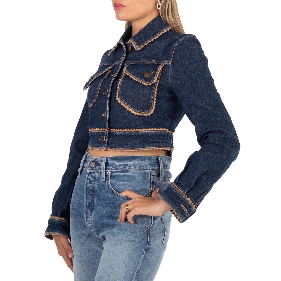 Moschino Passementerie Cropped Denim Jacket - 4