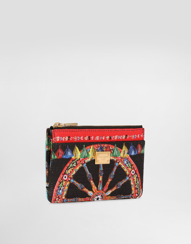 Dolce & Gabbana Carretto-print canvas card holder outlook