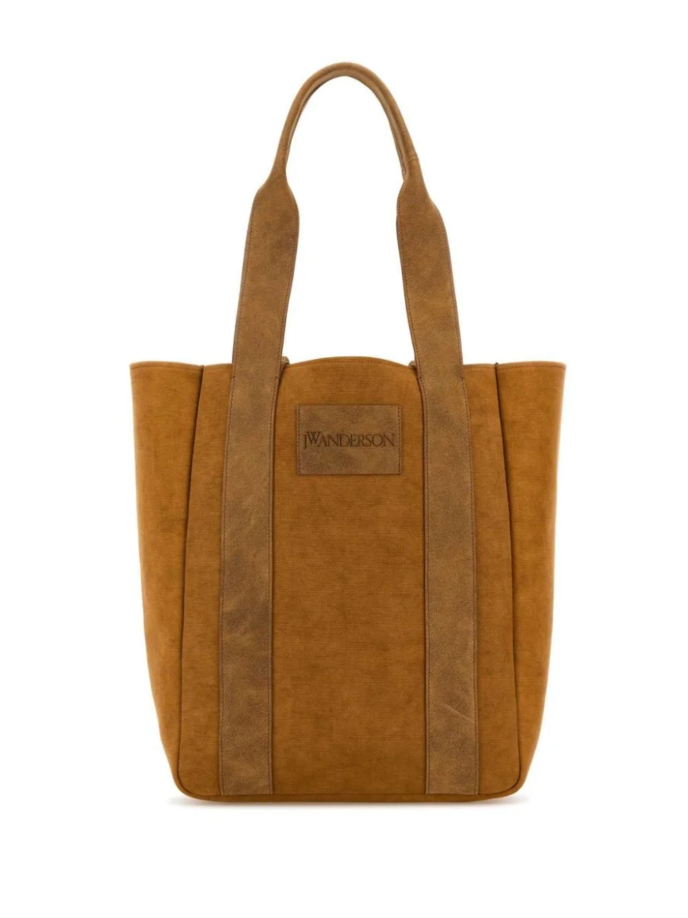 logo-patch two-tone canvas tote bag - 1