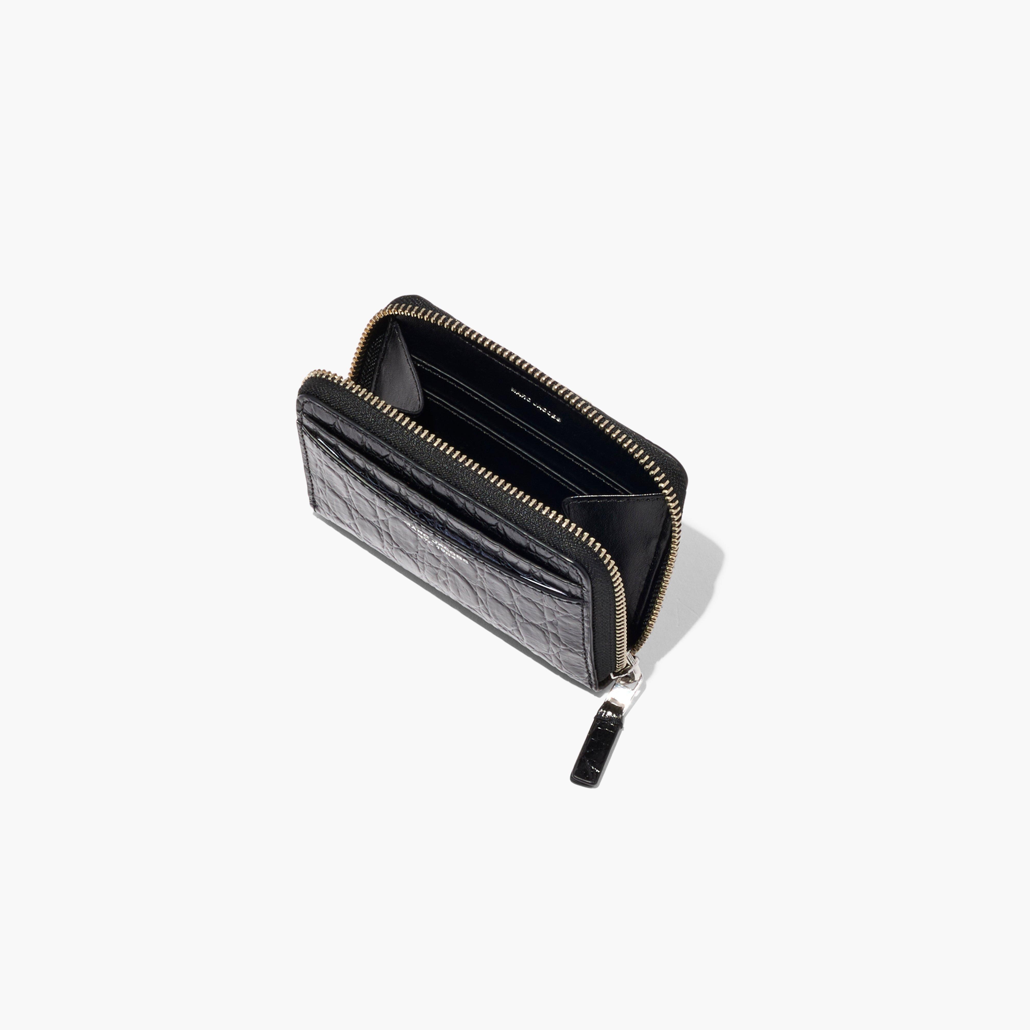 THE SLIM 84 CROC-EMBOSSED ZIP AROUND WALLET - 4