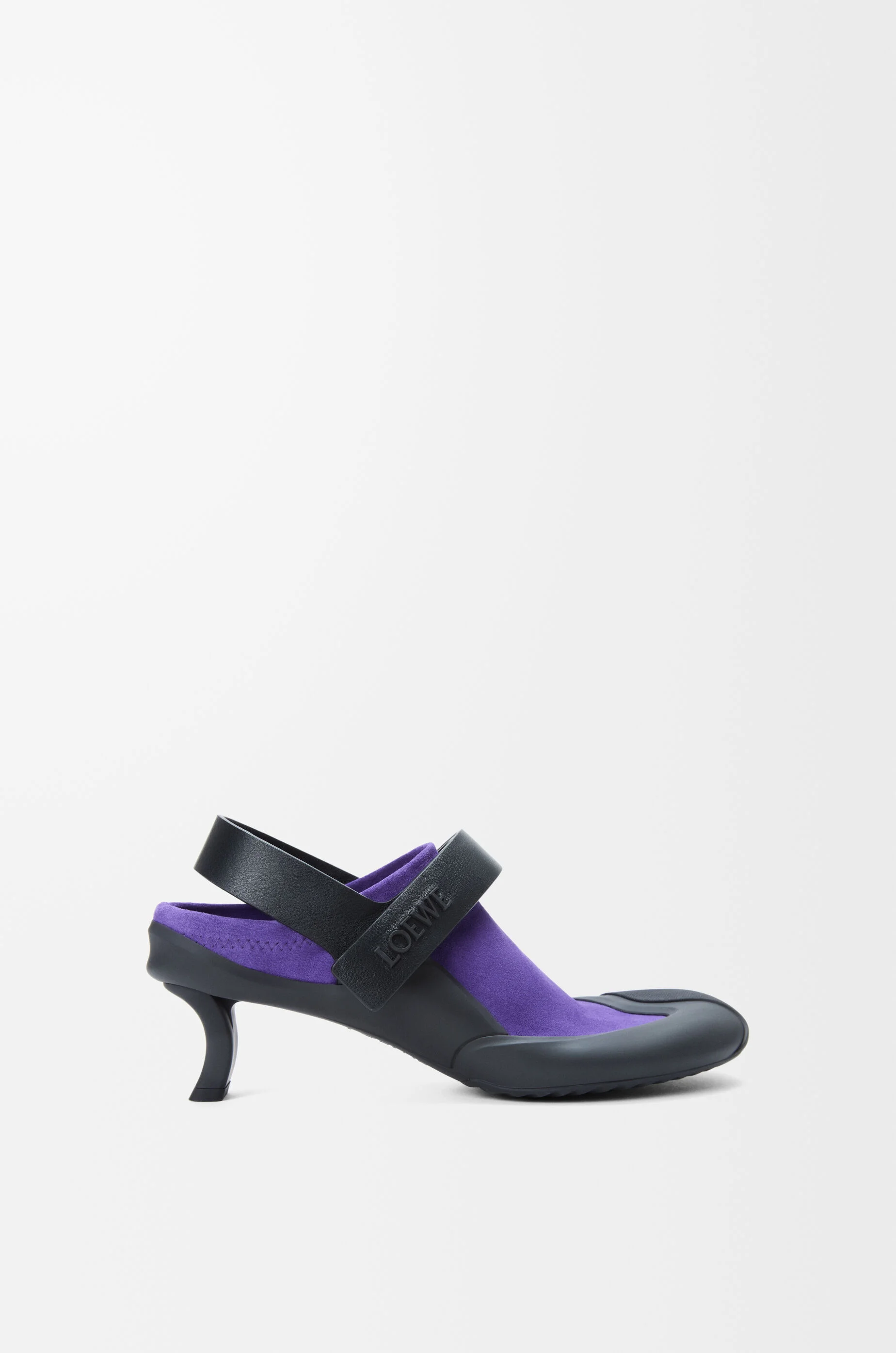 Dive slingback in stretch suede - 1