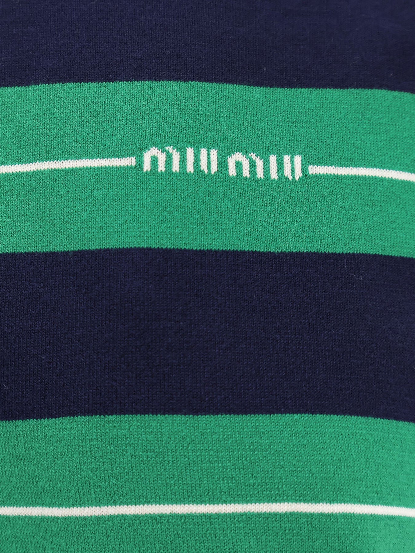 Miu Miu Striped Cotton Polo Shirt - 5
