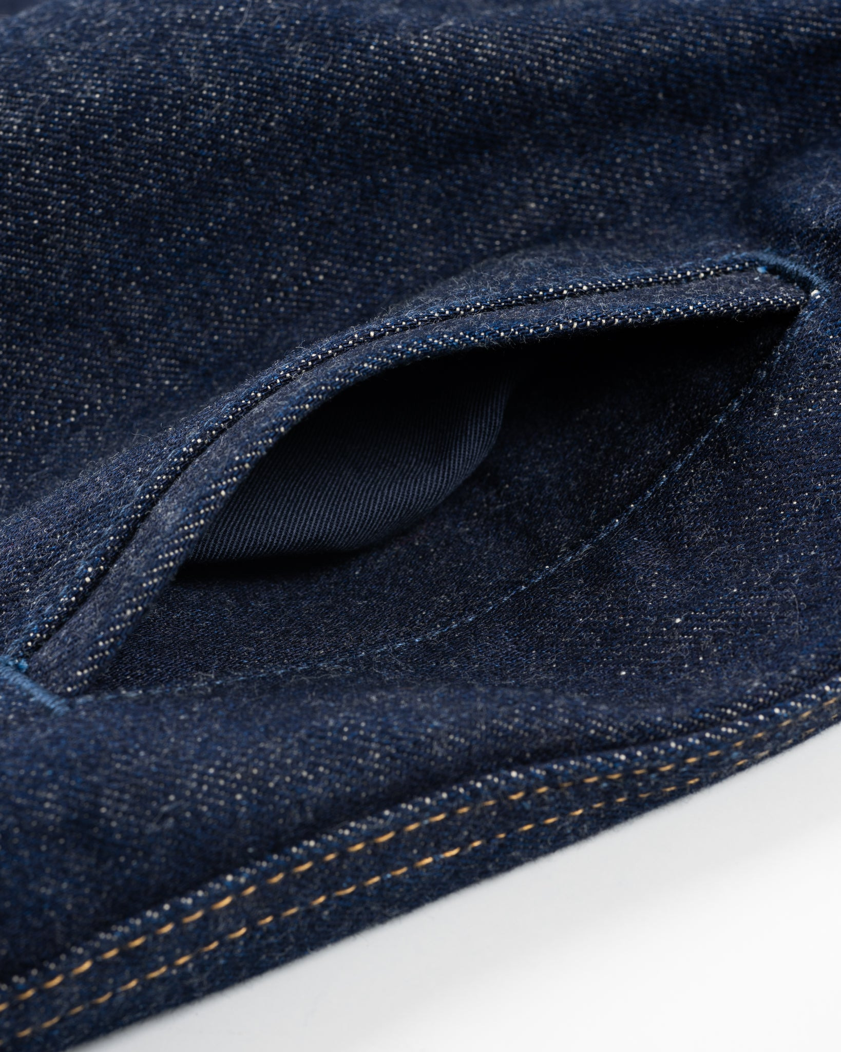 IHSH-292-IND 18oz Vintage Selvedge Denim CPO Shirt - Indigo - 18