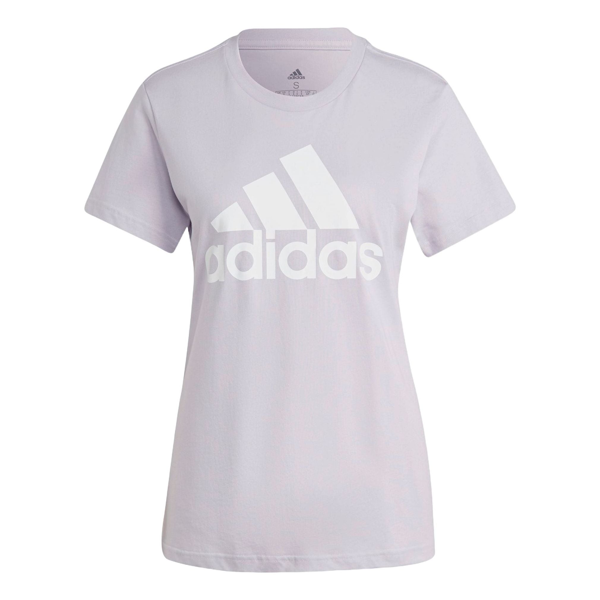 (WMNS) adidas Essentials Logo T-shirt Asia Sizing 'Grey White' IC0633 - 1