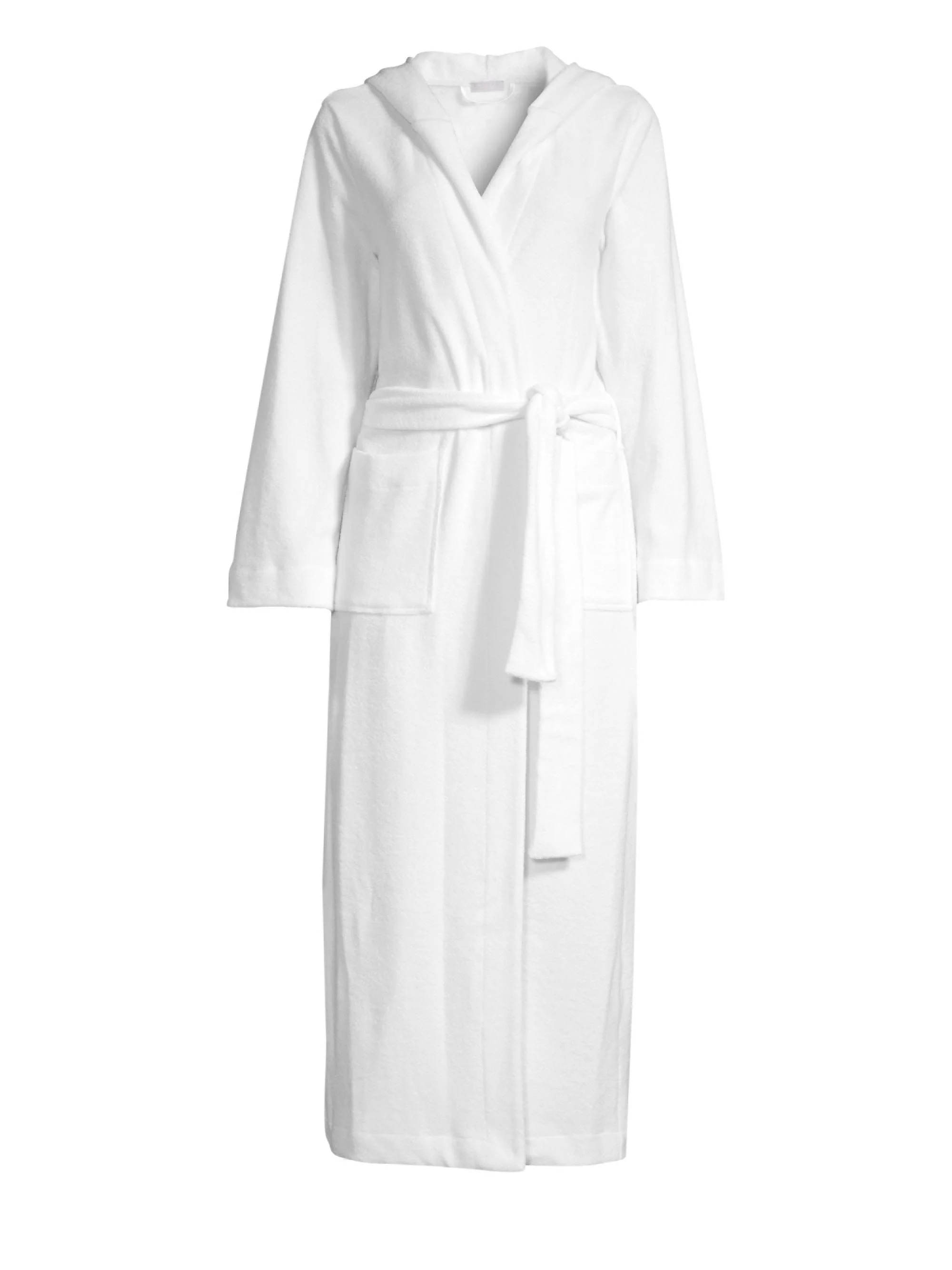 Women's Robe Selection Hooded Long Plush Robe - White - 1