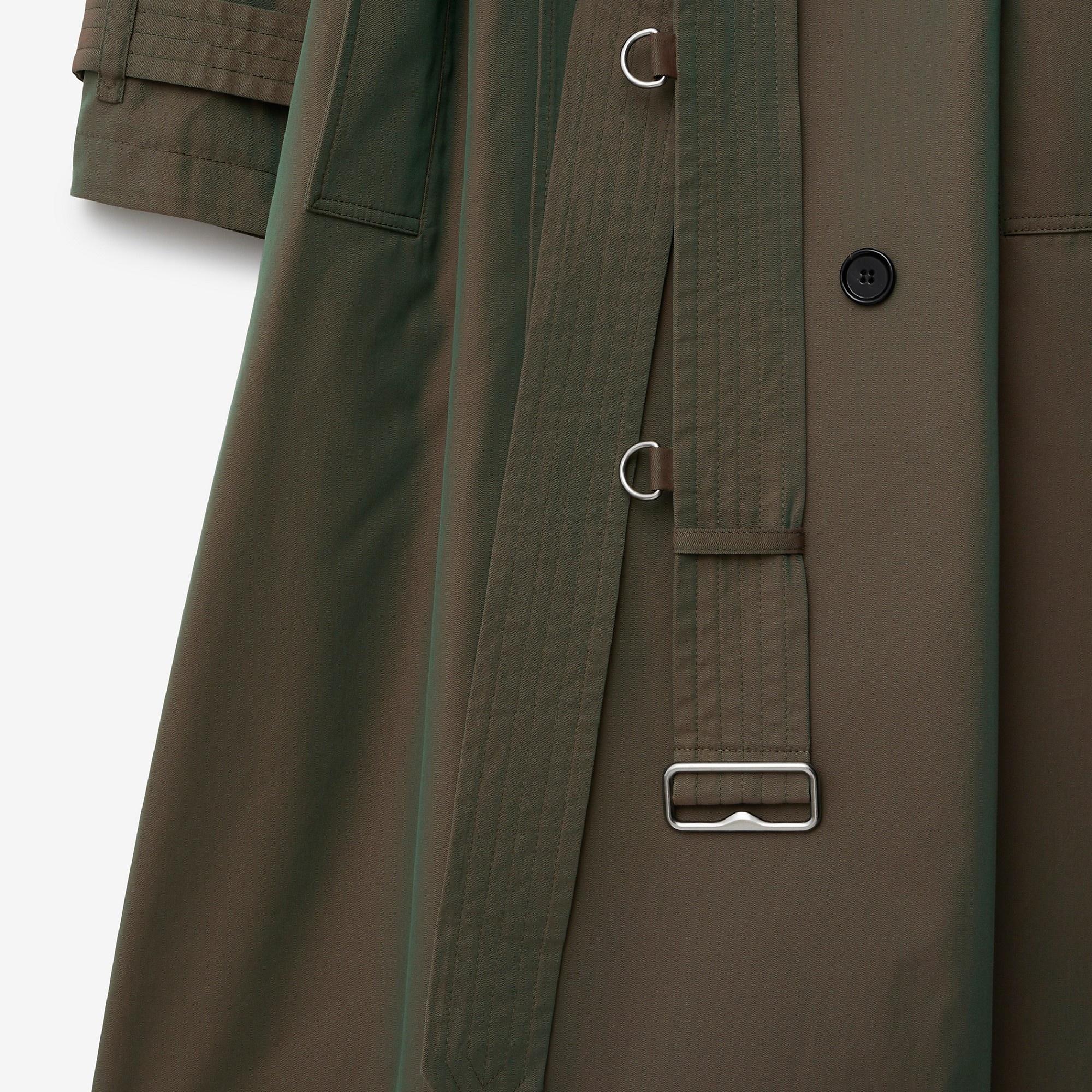 Long Cotton Trench Coat - 7