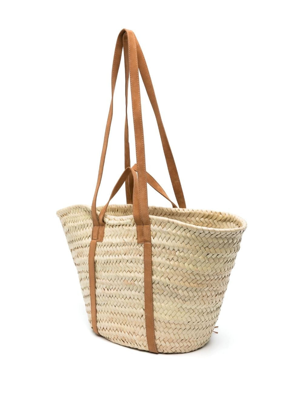 Alpha woven-raffia tote bag - 3