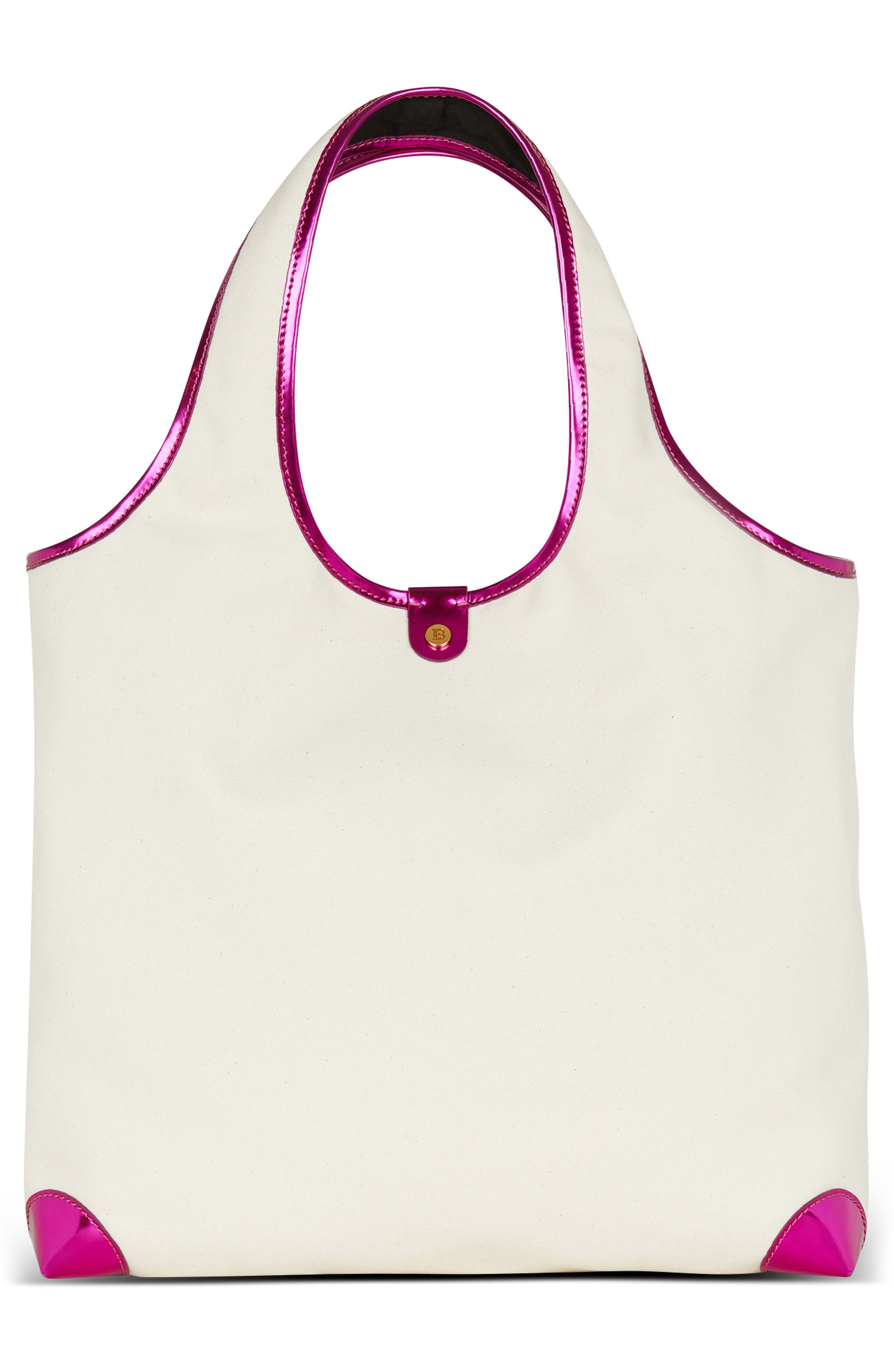 Balmain Large B-Army Shopper Tote in Gox White/fuschia at Nordstrom - 2