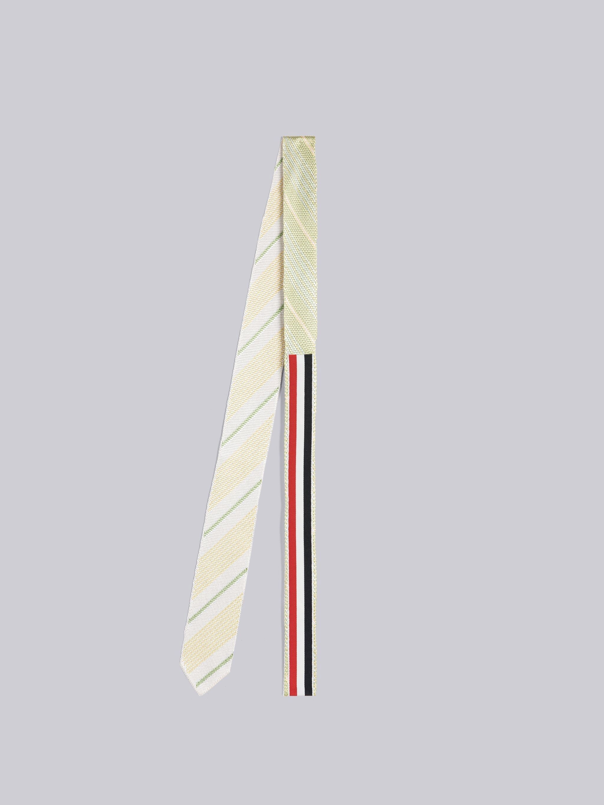 SILK KNIT HAIRLINE STRIPE JACQUARD TIE - 3
