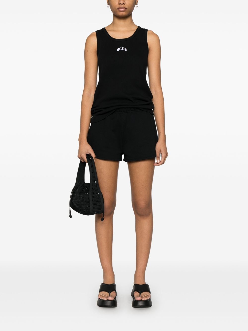 logo-embroidered tank top - 3