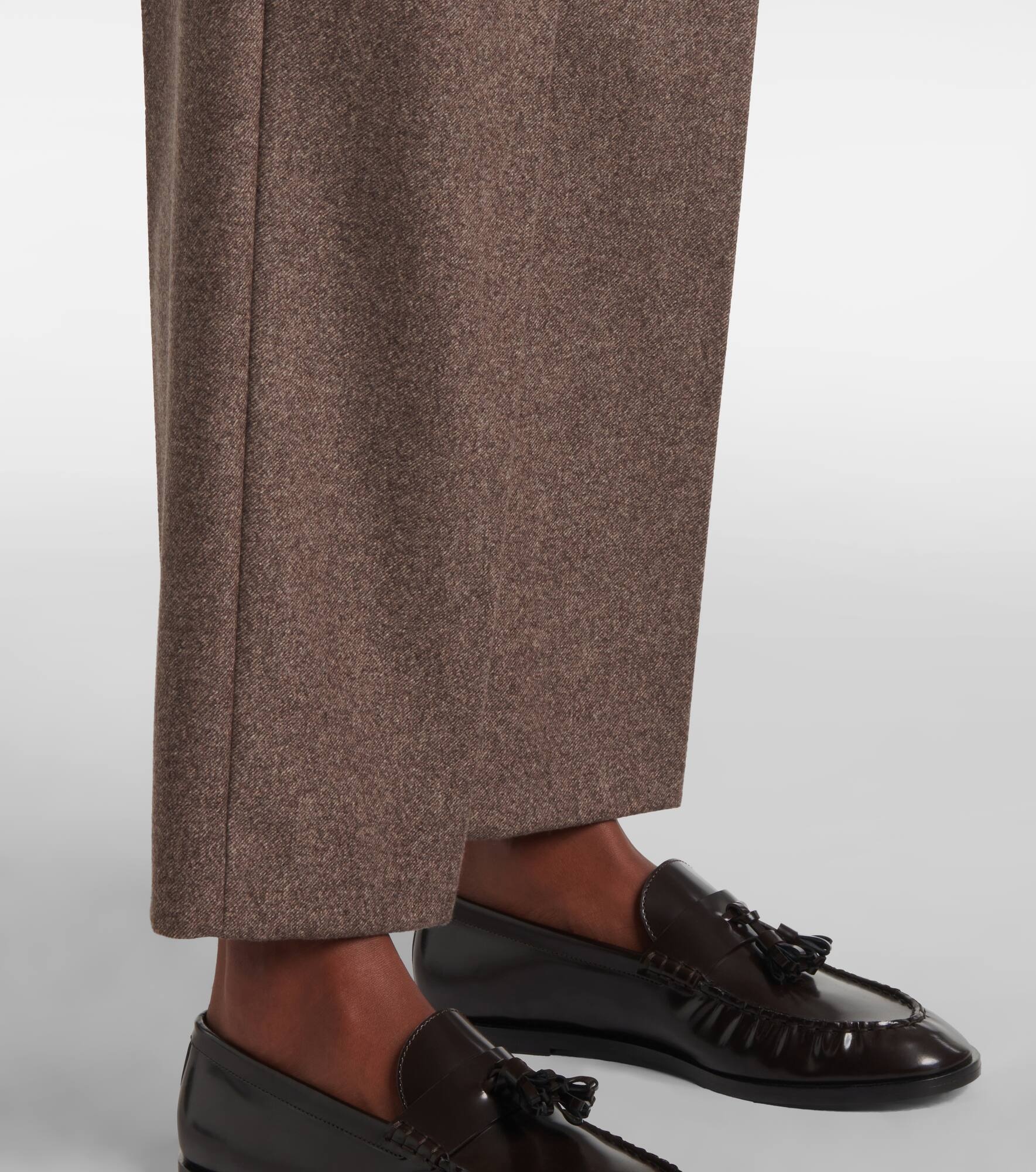 Yurik wool and cashmere wide-leg pants - 5